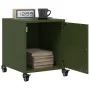 Nachttisch aus olivgrünem Stahl, 36x39x43,5 cm. von , Nachttische - Ref: Foro24-846622, Preis: 49,23 €, Rabatt: %