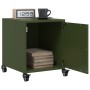 Nachttisch aus olivgrünem Stahl, 36x39x43,5 cm. von , Nachttische - Ref: Foro24-846622, Preis: 49,73 €, Rabatt: %