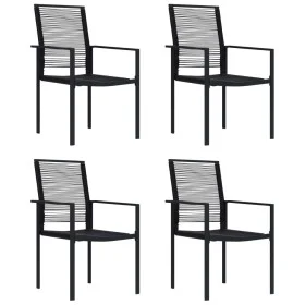 Garden chairs 4 units black PVC rattan by vidaXL, Garden chairs - Ref: Foro24-312172, Price: 174,16 €, Discount: %