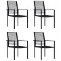 Sillas de jardín 4 unidades ratán de PVC negro de vidaXL, Sillas de jardín - Ref: Foro24-312172, Precio: 175,89 €, Descuento: %