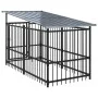 Perrera de exterior con tejado acero 18,77 m² by , Dog kennels and fences - Ref: Foro24-3124615, Price: 1,00 €, Discount: %