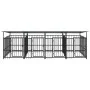 Perrera de exterior con tejado acero 7,51 m² by , Dog kennels and fences - Ref: Foro24-3124591, Price: 1,00 €, Discount: %