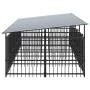 Perrera de exterior con tejado acero 7,51 m² by , Dog kennels and fences - Ref: Foro24-3124591, Price: 1,00 €, Discount: %