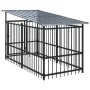 Perrera de exterior con tejado acero 7,51 m² by , Dog kennels and fences - Ref: Foro24-3124591, Price: 1,00 €, Discount: %