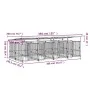 Perrera de exterior con tejado acero 7,51 m² by , Dog kennels and fences - Ref: Foro24-3124591, Price: 1,00 €, Discount: %