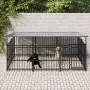 Perrera de exterior con tejado acero 5,63 m² by , Dog kennels and fences - Ref: Foro24-3124608, Price: 535,91 €, Discount: %