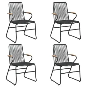 Garden chairs 4 units black PVC rattan 58x59x85.5 cm by vidaXL, Garden chairs - Ref: Foro24-312174, Price: 174,93 €, Discount: %