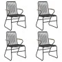 Sillas de jardín 4 unidades ratán PVC negro 58x59x85,5 cm de vidaXL, Sillas de jardín - Ref: Foro24-312174, Precio: 174,24 €,...