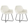Dining chairs 2 units cream velvet by , dining chairs - Ref: Foro24-249806, Price: 198,50 €, Discount: %