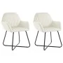 Esszimmerstühle, 2 Stück, cremefarbenes Samtgewebe. von , Essstühle - Ref: Foro24-249806, Preis: 195,03 €, Rabatt: %