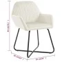 Esszimmerstühle, 2 Stück, cremefarbenes Samtgewebe. von , Essstühle - Ref: Foro24-249806, Preis: 195,03 €, Rabatt: %