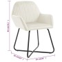 Esszimmerstühle, 2 Stück, cremefarbenes Samtgewebe. von , Essstühle - Ref: Foro24-249806, Preis: 198,63 €, Rabatt: %