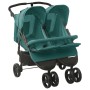 Carrito para gemelos de acero verde de , Cochecitos de bebé - Ref: Foro24-10246, Precio: 248,09 €, Descuento: %