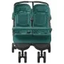 Steel green twin stroller by , Baby strollers - Ref: Foro24-10246, Price: 266,44 €, Discount: %