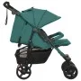 Steel green twin stroller by , Baby strollers - Ref: Foro24-10246, Price: 266,44 €, Discount: %