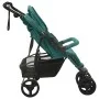Steel green twin stroller by , Baby strollers - Ref: Foro24-10246, Price: 266,44 €, Discount: %