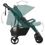 Steel green twin stroller by , Baby strollers - Ref: Foro24-10246, Price: 266,44 €, Discount: %