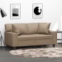 2-seater sofa with synthetic leather cushions in cappuccino color, 120 cm. by , Sofas - Ref: Foro24-3200865, Price: 260,59 €,...