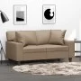 2-seater sofa with synthetic leather cushions in cappuccino color, 120 cm. by , Sofas - Ref: Foro24-3200865, Price: 242,24 €,...