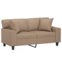 2-seater sofa with synthetic leather cushions in cappuccino color, 120 cm. by , Sofas - Ref: Foro24-3200865, Price: 260,59 €,...