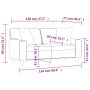 2-seater sofa with synthetic leather cushions in cappuccino color, 120 cm. by , Sofas - Ref: Foro24-3200865, Price: 260,59 €,...