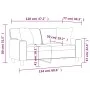 2-seater sofa with synthetic leather cushions in cappuccino color, 120 cm. by , Sofas - Ref: Foro24-3200865, Price: 242,24 €,...