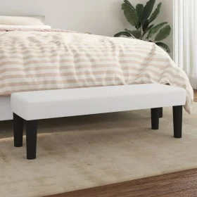 White synthetic leather bench 100x30x30 cm by , Banks - Ref: Foro24-346661, Price: 55,58 €, Discount: %