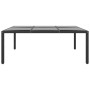 Gartentisch aus gehärtetem Glas, schwarzem synthetischem Rattan, 200 x 150 x 75 cm von vidaXL, Gartentische - Ref: Foro24-310...