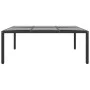 Mesa jardín vidrio templado ratán sintético negro 200x150x75 cm de vidaXL, Mesas de jardín - Ref: Foro24-310586, Precio: 259,...