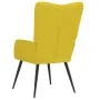 Sillón de relax de terciopelo amarillo mostaza de , Sillones - Ref: Foro24-327684, Precio: 101,98 €, Descuento: %