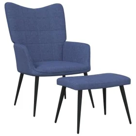 Relax armchair with blue fabric footrest by , Armchairs - Ref: Foro24-327956, Price: 110,27 €, Discount: %