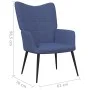 Relax armchair with blue fabric footrest by , Armchairs - Ref: Foro24-327956, Price: 110,27 €, Discount: %