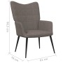 Relax armchair with taupe gray fabric footrest by , Armchairs - Ref: Foro24-327961, Price: 118,52 €, Discount: %