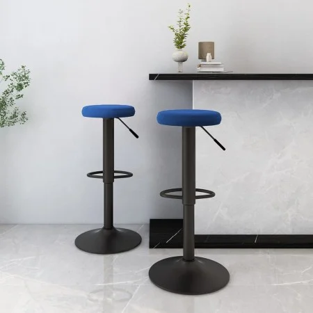 Küchenhocker, 2 Stück, blauer Samt von , Küchenhocker - Ref: Foro24-333147, Preis: 91,62 €, Rabatt: %
