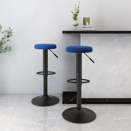 Taburetes de cocina 2 unidades terciopelo azul de , Taburetes de cocina - Ref: Foro24-333147, Precio: 93,22 €, Descuento: %