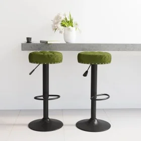 Kitchen stools 2 units light green velvet by , Kitchen stools - Ref: Foro24-332997, Price: 89,12 €, Discount: %