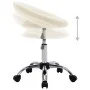 Drehbarer Esszimmerstuhl aus cremefarbenem Kunstleder. von , Essstühle - Ref: Foro24-3085833, Preis: 74,14 €, Rabatt: %