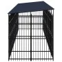 Outdoor dog kennel with a steel roof, 18.43 m² by , Dog kennels and fences - Ref: Foro24-3097973, Price: 2,00 €, Discount: %