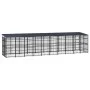 Outdoor dog kennel with a steel roof, 18.43 m² by , Dog kennels and fences - Ref: Foro24-3097973, Price: 2,00 €, Discount: %