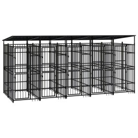 Außenzwinger mit einem Stahldach von 9,22 m². von , Hundehütten und Zäune - Ref: Foro24-3097950, Preis: 2,00 €, Rabatt: %