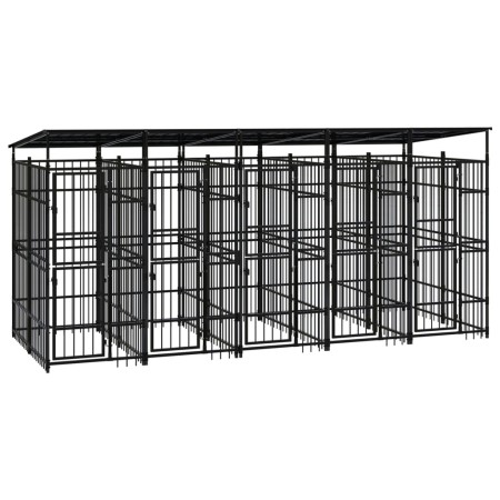 Außenzwinger mit einem Stahldach von 9,22 m². von , Hundehütten und Zäune - Ref: Foro24-3097950, Preis: 2,00 €, Rabatt: %