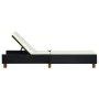 Tumbona con cojín de ratán sintético negro by vidaXL, Loungers - Ref: Foro24-310474, Price: 148,20 €, Discount: %