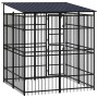 Außenzwinger mit einem Stahldach, 3,69 m². von , Hundehütten und Zäune - Ref: Foro24-3097965, Preis: 762,20 €, Rabatt: %