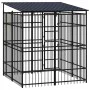 Outdoor dog kennel with a steel roof, 3.69 m² by , Dog kennels and fences - Ref: Foro24-3097965, Price: 726,29 €, Discount: %