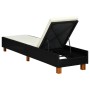 Tumbona con cojín de ratán sintético negro von vidaXL, Liegen - Ref: Foro24-310474, Preis: 150,58 €, Rabatt: %