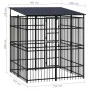 Outdoor dog kennel with a steel roof, 3.69 m² by , Dog kennels and fences - Ref: Foro24-3097965, Price: 726,29 €, Discount: %