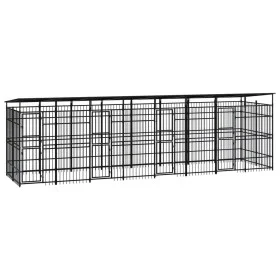 Außenzwinger mit einem Stahldach von 14,75 m² von , Hundehütten und Zäune - Ref: Foro24-3098016, Preis: 2,00 €, Rabatt: %
