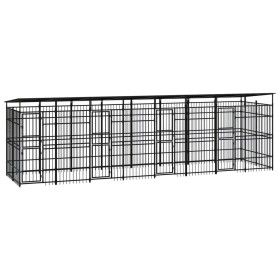 Außenzwinger mit einem Stahldach von 14,75 m² von , Hundehütten und Zäune - Ref: Foro24-3098016, Preis: 2,00 €, Rabatt: %