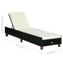 Tumbona con cojín de ratán sintético negro by vidaXL, Loungers - Ref: Foro24-310474, Price: 148,20 €, Discount: %