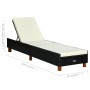 Tumbona con cojín de ratán sintético negro von vidaXL, Liegen - Ref: Foro24-310474, Preis: 150,58 €, Rabatt: %